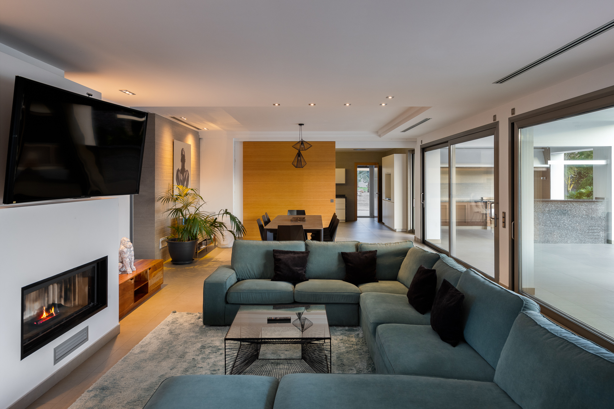 The villa living room