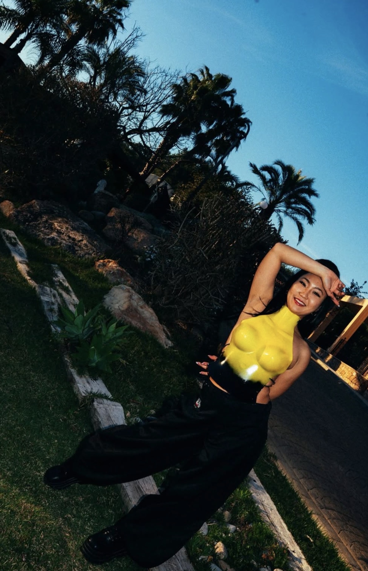 Golden hour in the villa gardens