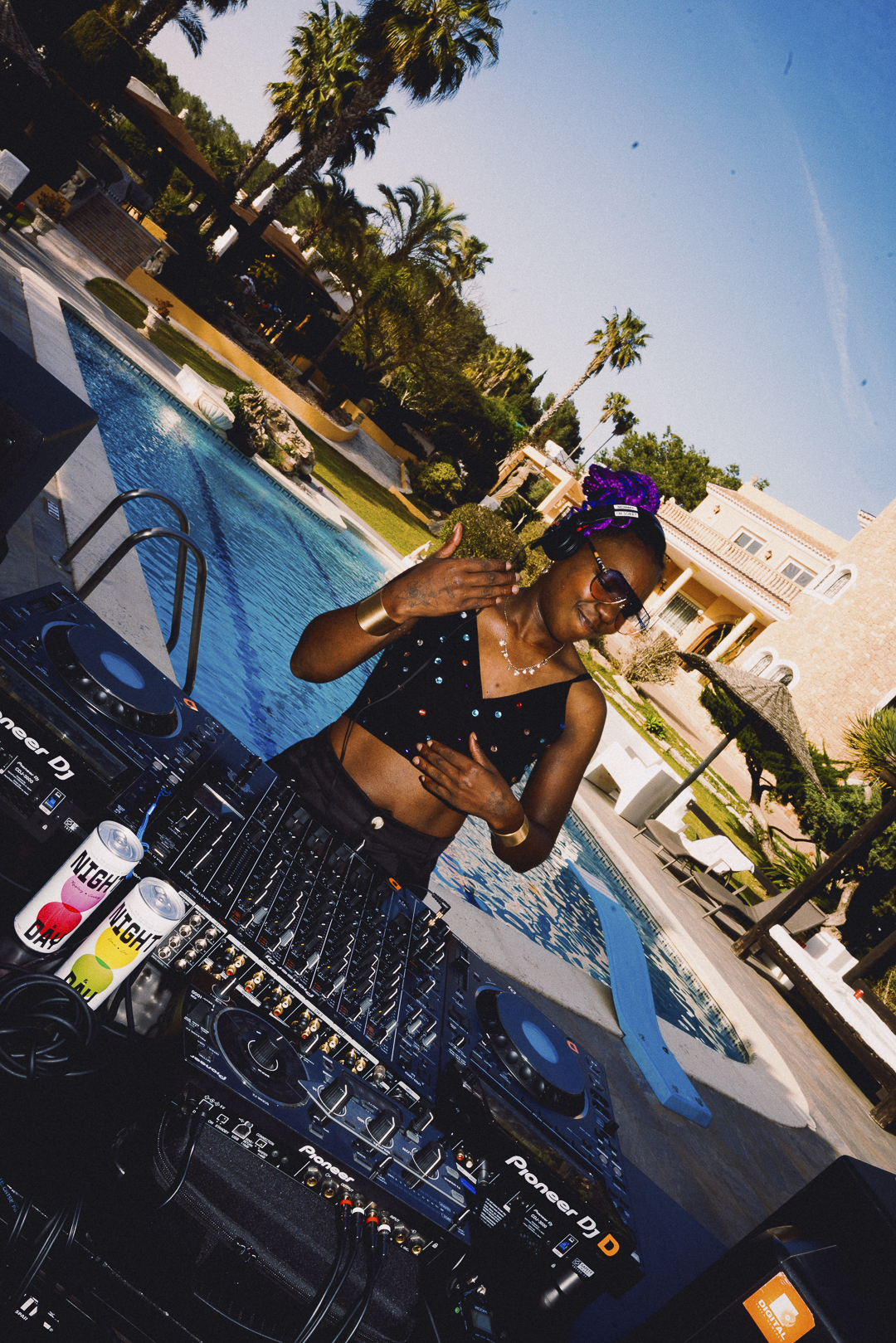 Poolside DJ set at the villa
