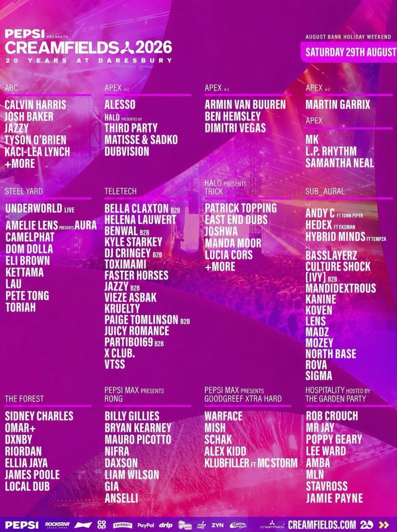 Creamfields event artwork